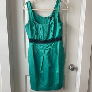 BCBGMaxAzria Teal Pleated Midi Dress